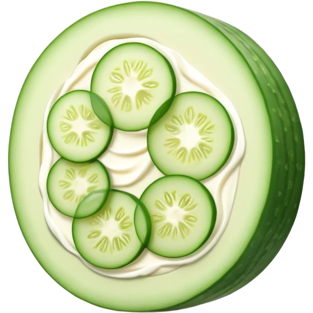 cucumber with cream cheese  emoji