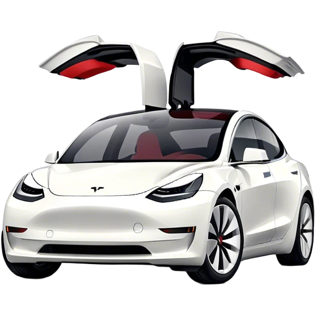 Tesla Model 3 - Tesla (Model Year: 2021) (Iconic colour: White) emoji