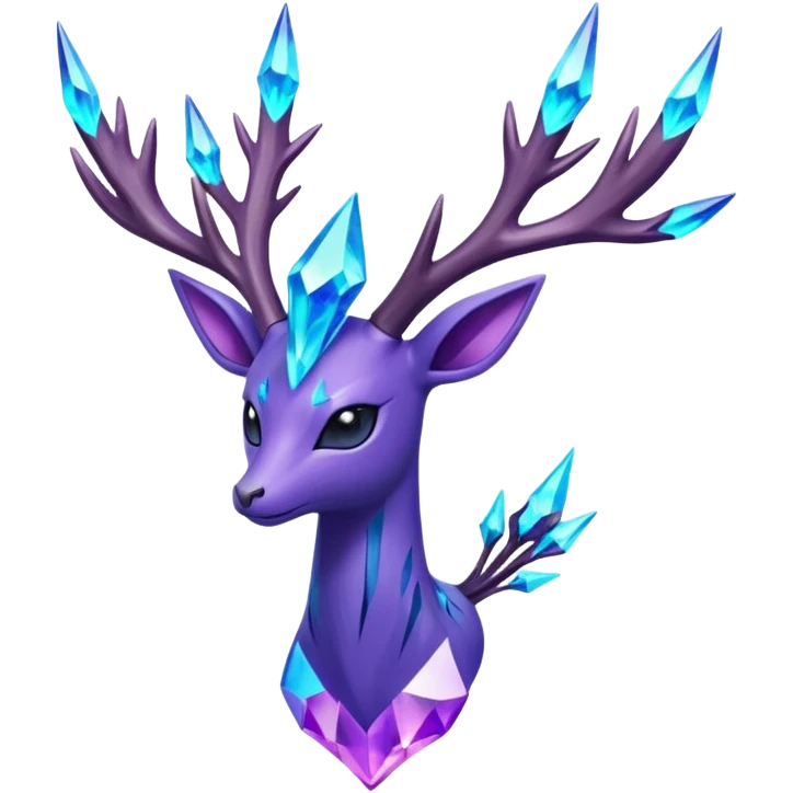 Pokemon legendary purple and cian crystal xerneas emoji