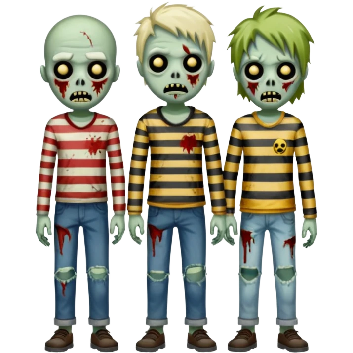 zombies in stripes emoji
