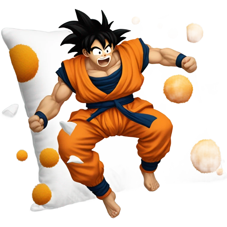 Goku pillow fighting emoji