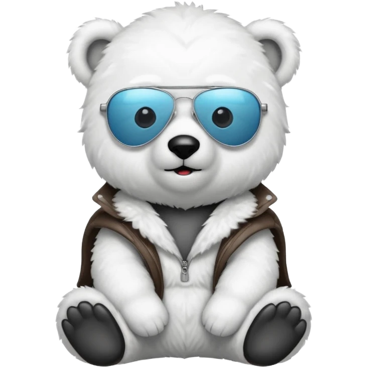 baby Polar bear with aviators emoji