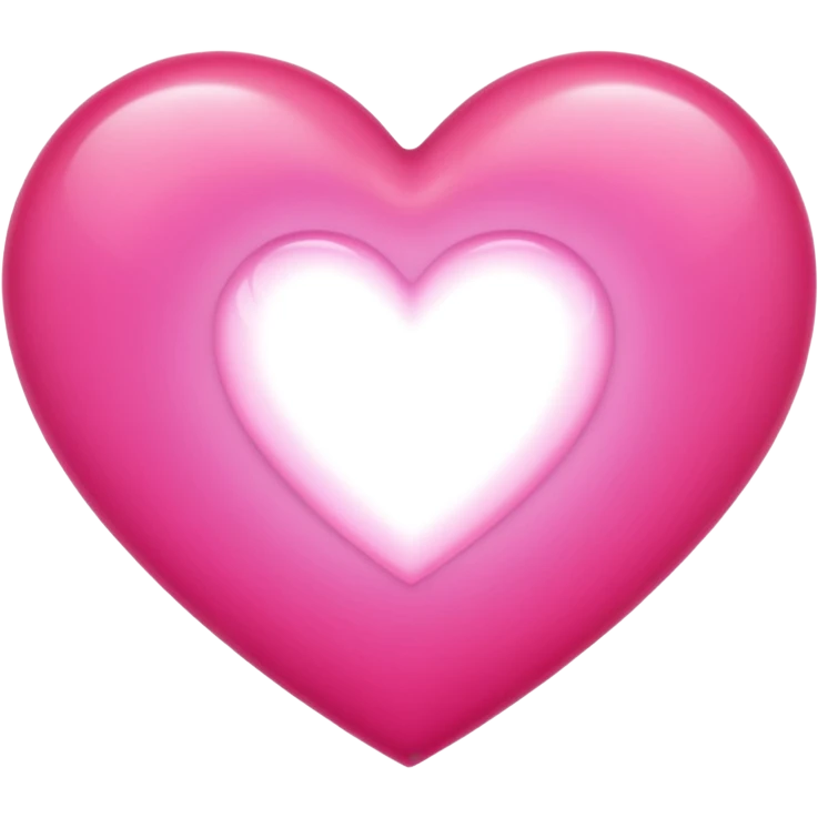 A glowing pink heart. Make it glow like crazy. Very bright and intense. More glow. Illuminated by a very bright light behind it emoji