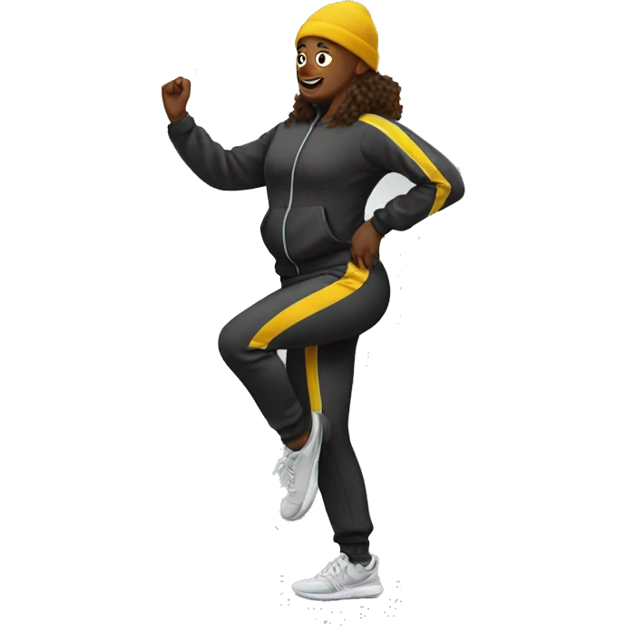 Twerking in a track suit emoji