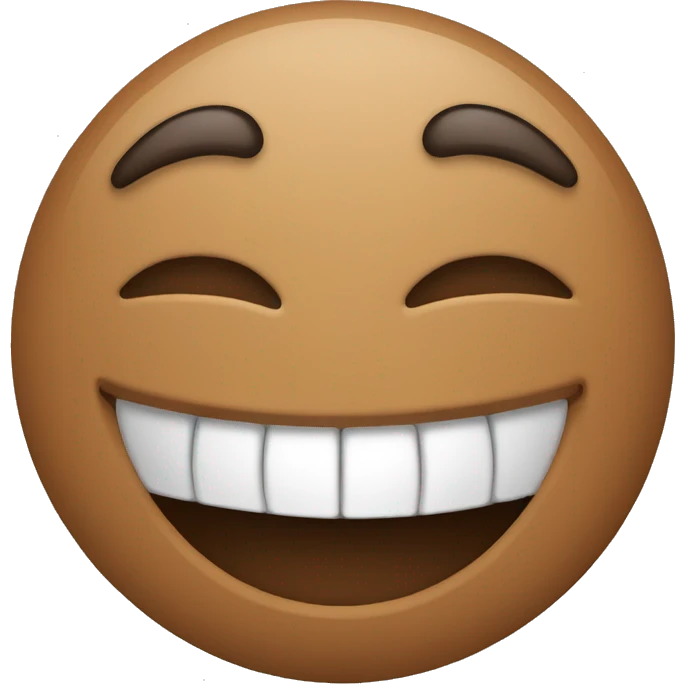brown laughing hard emoji  emoji
