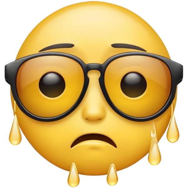 crying emoji with sunglasses on emoji