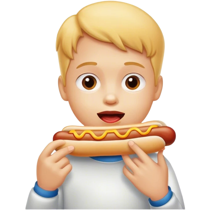 Kid that eats hot dogs emoji