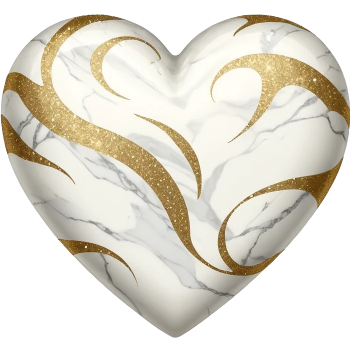 marble heart with glitter emoji