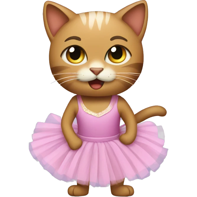 cat wearing a tutu emoji