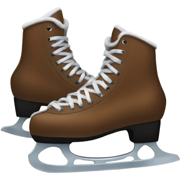 two winter brown skates emoji