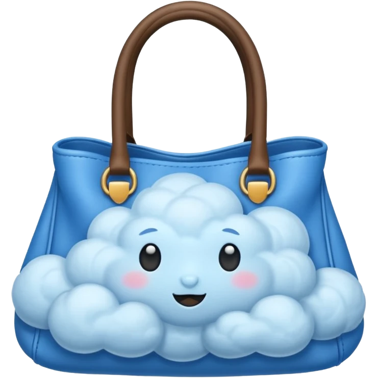 blue fluffy bag emoji