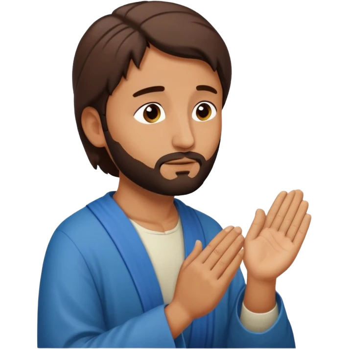 Pakistani man praying to Jesus  emoji