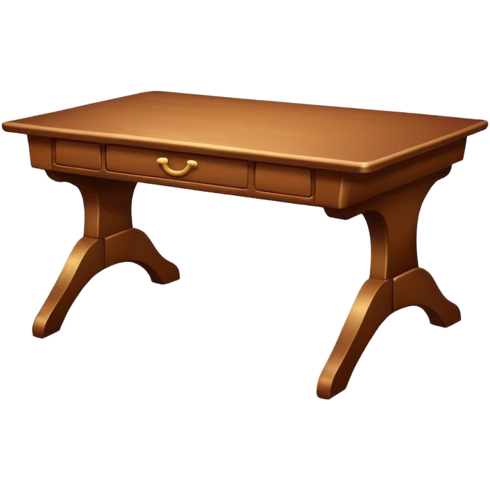 Wooden desk table emoji