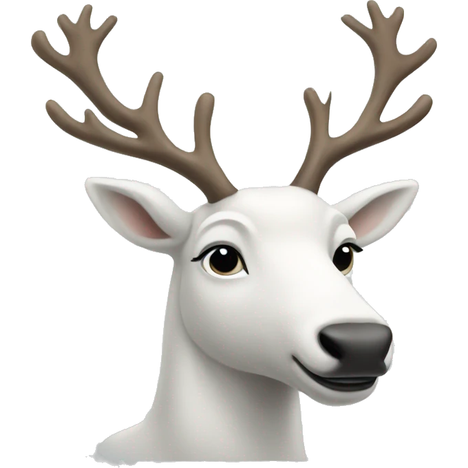White reindeer  emoji
