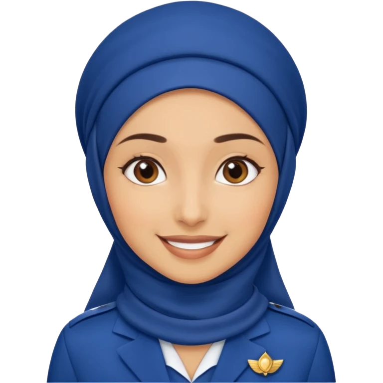 Hijabi flight attendant emoji