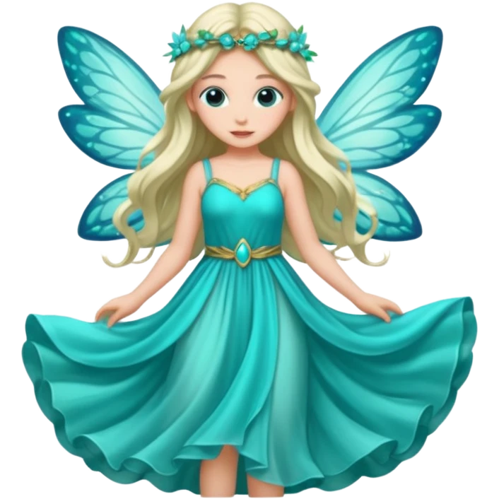 Turquoise fairy emoji