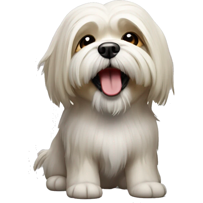 smiling lhasa apso dog emoji