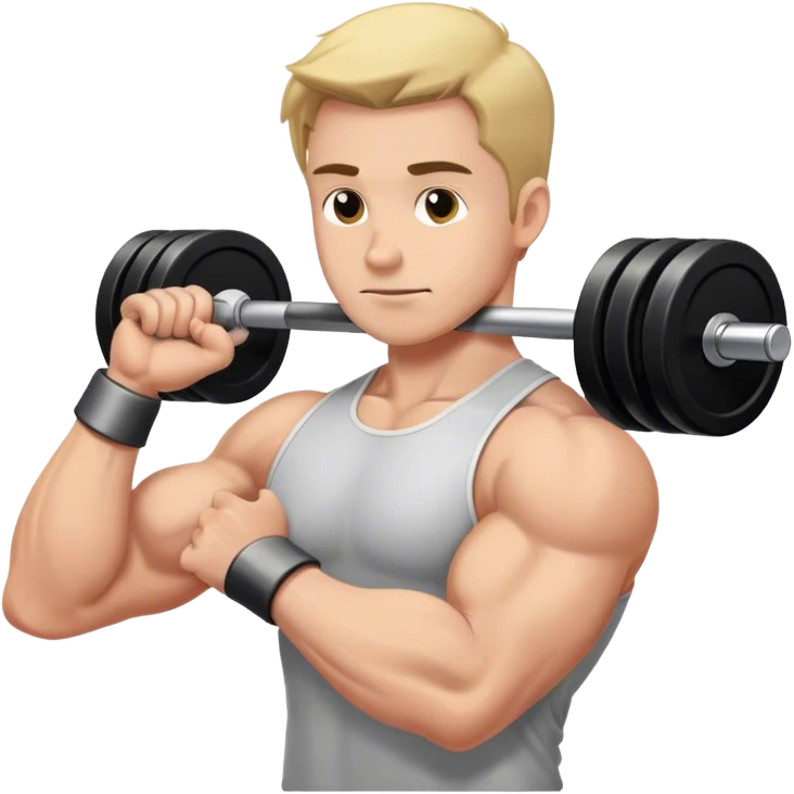 man weighted wrist curl emoji