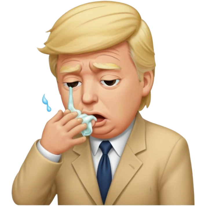 Trump head vomitin emoji