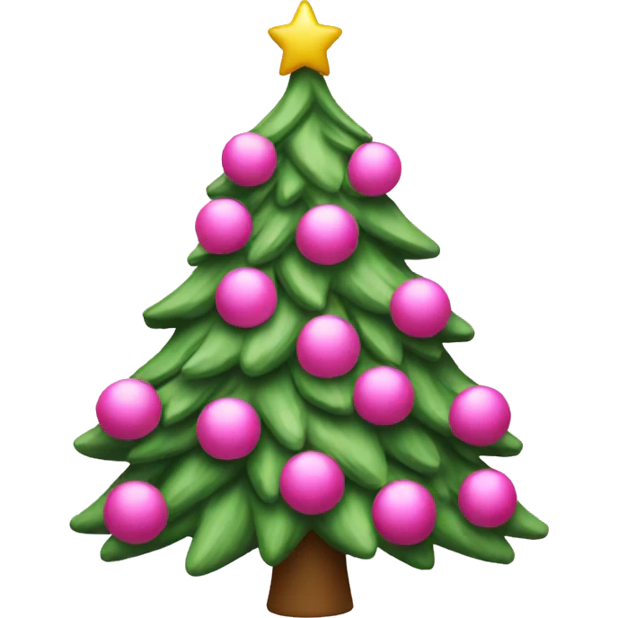 pink christmas tree emoji