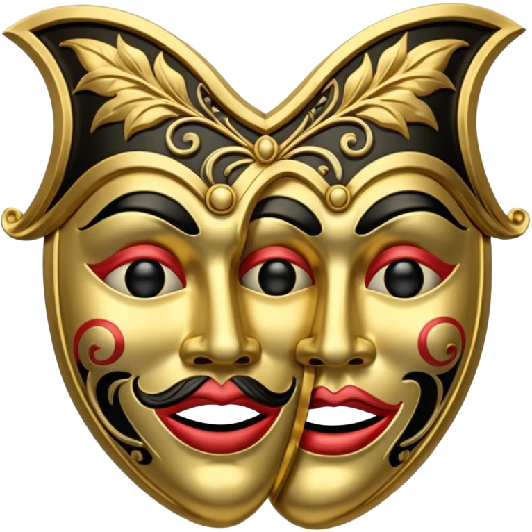 Tragedy and comedy mask emoji