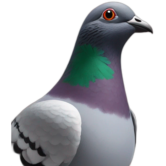 racing pigeon with flag in background emoji