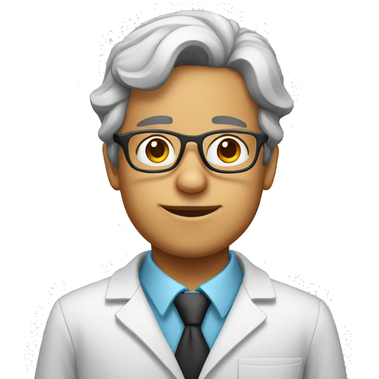 chemist with small glasses emoji