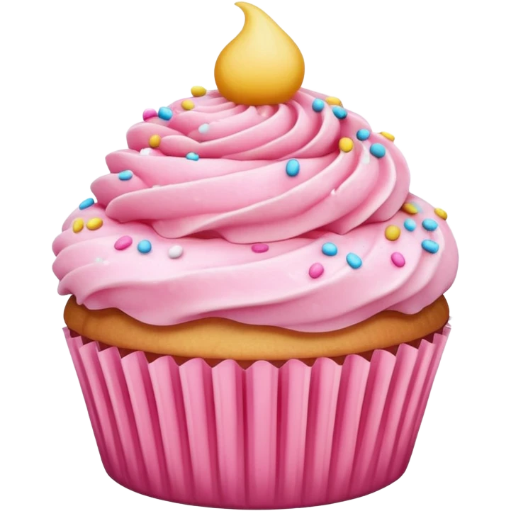Cupcake with pink icing emoji