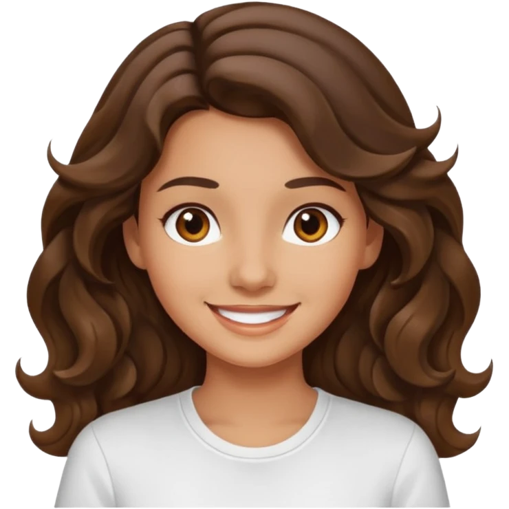 Brunette girl wavy nothing full body  emoji