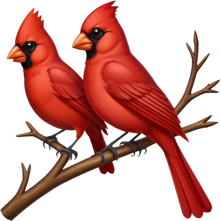 Red cardinal for text emoji