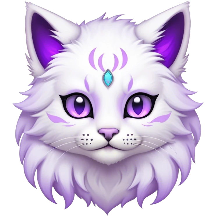Kawaii dark edgy fantasy pastel ethereal anthro feline fursona animal creature emoji