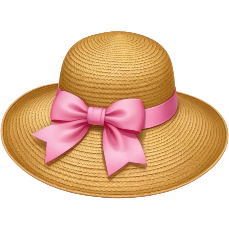 sun hat with a pink bow emoji