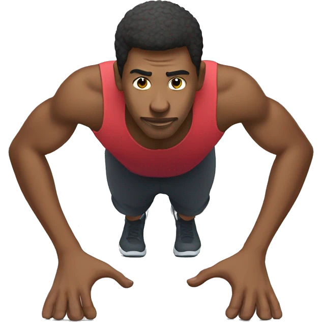person doing the pseudo pushup exercise emoji