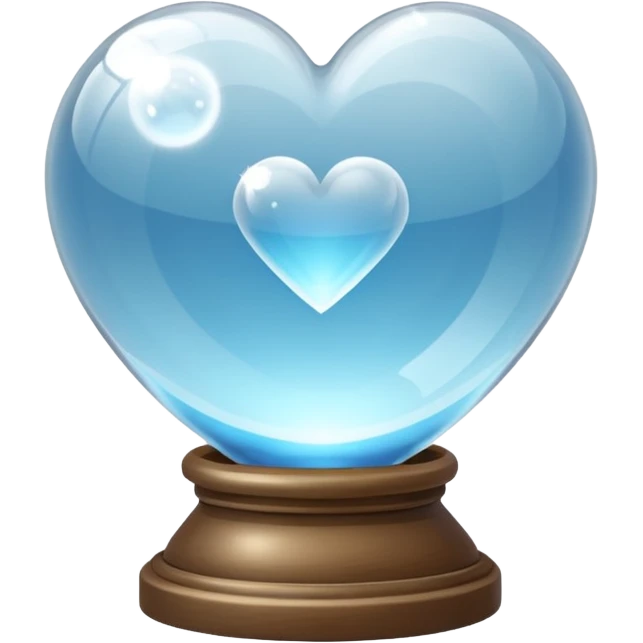 crystal ball themed white heart emoji