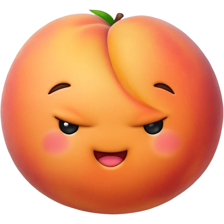 Cartoon peach emoji representing buttocks emoji