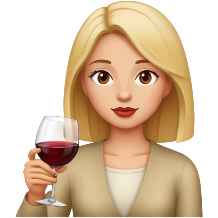 Girl drinking wine emoji