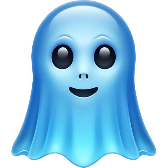Glitter Blue Ghost emoji