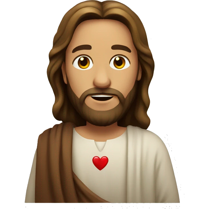 Jesus with heart emoji