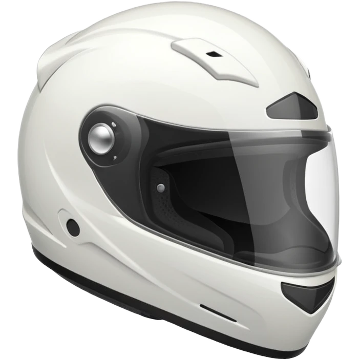 White motorcycle helmet  emoji