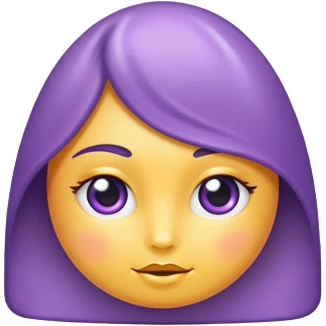 Moño  en color lila emoji