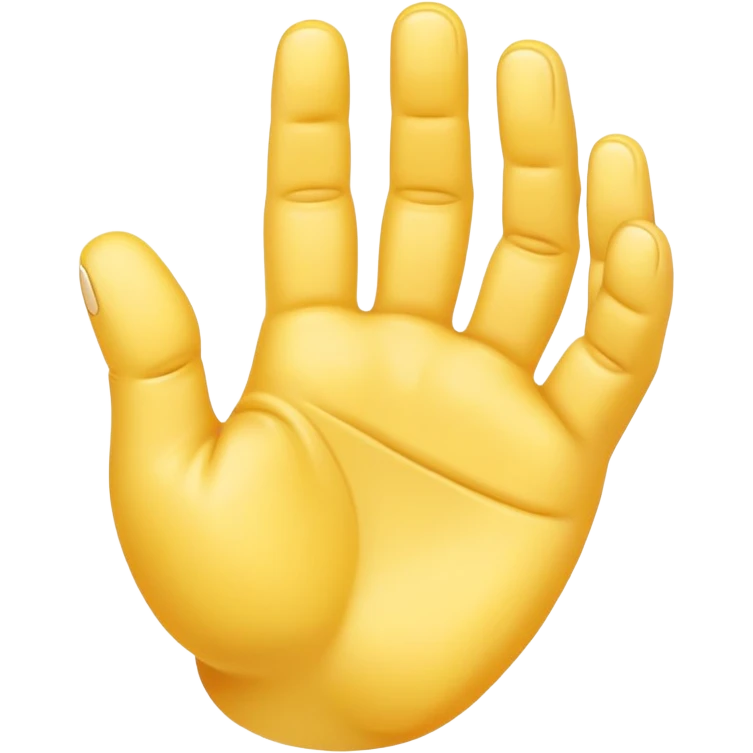 yellow hand with five fingers emoji