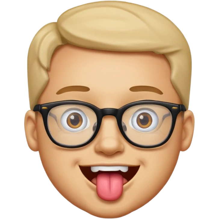 Glasses man🤓👅 emoji