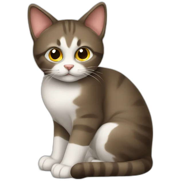 The cat is sitting emoji