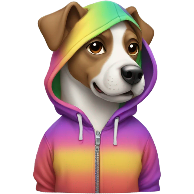 Dog with a hoodie emoji