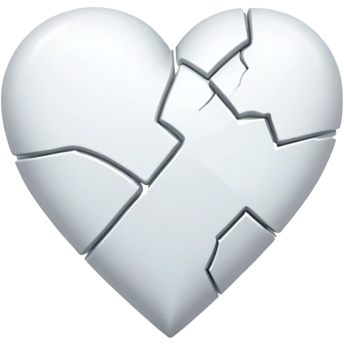 A broken white heart emoji