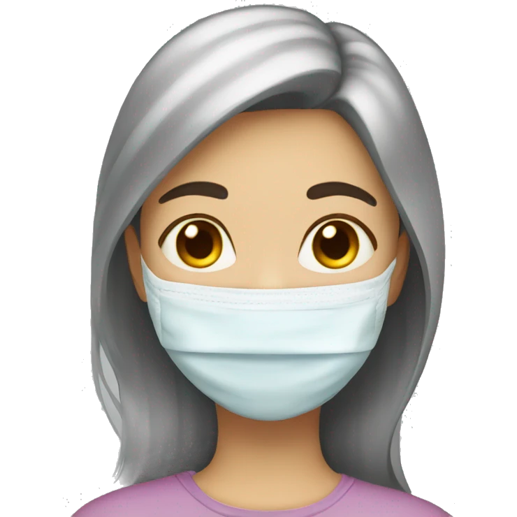 Girl with face mask  emoji