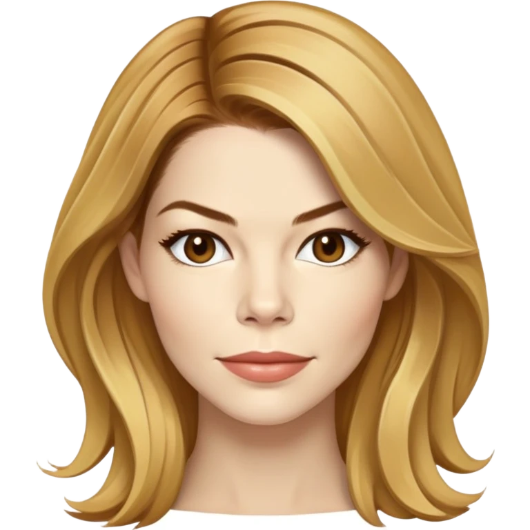 Michelle Monaghan with honey blonde hair, female actress portrait emoji