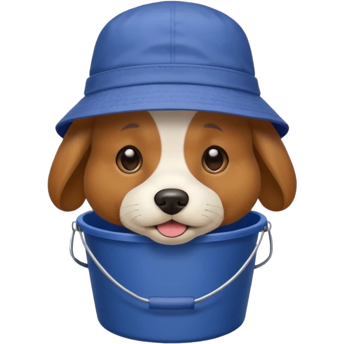 bucket hat dog emoji