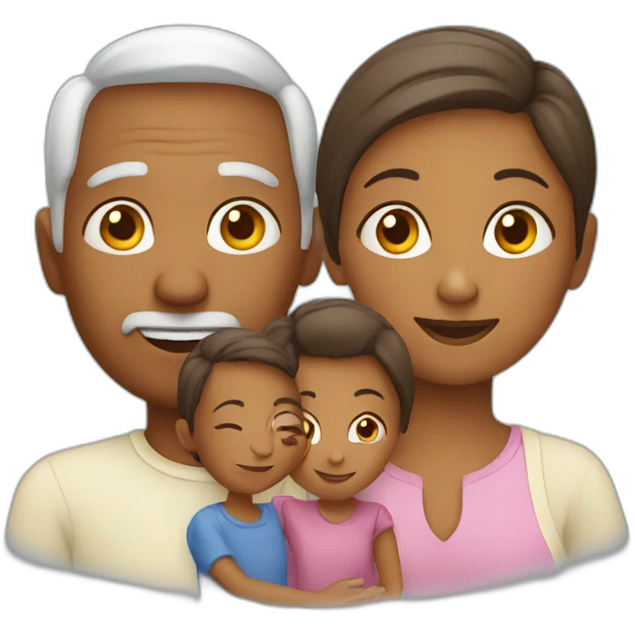 Grandparents and children emoji