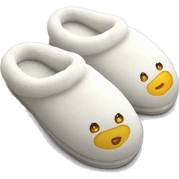 very warm slippers white  emoji